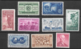 1955 Commemorative Year Set  9 Stamps, Mint Never Hinged - Unused Stamps