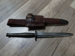 Raro Fodero A Baionetta Originale Della Seconda Guerra Mondiale "coltello Da Combattimento Indiano Airborne Fairbairn Sy - Knives/Swords