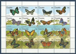 Guyana - 1990 - Butterflies - Yv 2210/25 - Butterflies