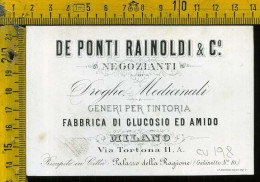 Milano Città  De Ponti Rainoldi & C. - Negozianti In Droghe , Medicinali Generi Per Tintoria - Via Tortona,11 MI - Milano (Mailand)