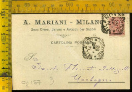 Milano Città  A. Mariani  - Milano - Semi Oleosi, Salumi E Articoli Per Saponi - Viale Garibaldi 6 - Via Orefici - Milano (Milan)