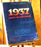 PRIVAT Maurice - 1937 ANNEE DE RELEVEMENT - 1901-1940