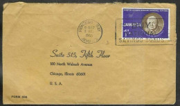 1966 Churchill - Cover - Montego Bay (9 Sep.) To USA - Giamaica (1962-...)