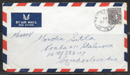 1947 King George VI 6p, 10 SE 47 To Czechoslovakia   - Jamaica (...-1961)