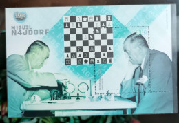 O) 2011 ARGENTINA, SPORTS  IDOLS - CHESS,  MIGUEL NAJDORF, SOUVENIR MNH - Sonstige & Ohne Zuordnung