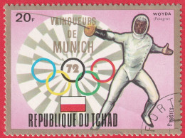 N° Yvert & Tellier 286-287-288 - République Du Tchad (1973) - (Oblitéré) - Jeux Olympiques De Munich (Cf Descriptif) - Tchad (1960-...)