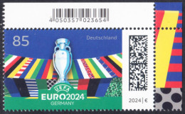 !a! GERMANY 2024 Mi. 3835 MNH SINGLE From Upper Right Corner - UEFA European Football Championship 2024 In Germany - Unused Stamps