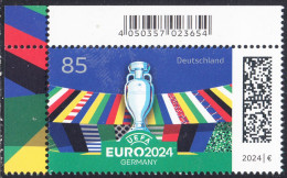 !a! GERMANY 2024 Mi. 3835 MNH SINGLE From Upper Left Corner - UEFA European Football Championship 2024 In Germany - Unused Stamps
