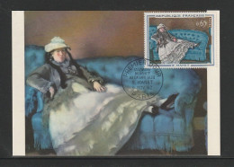 " MADAME MANET AU CANAPE BLEU " Sur Carte Maximum De 1962. Editions Hazan. N°YT 1364. Parf état. CM - Andere & Zonder Classificatie