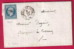 N°10 PC 2967 ST AMAND EN PUISAYE NIEVRE 1853 POUR COSNE LETTRE - 1849-1876: Klassik