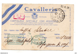 Cart. Speciale Brevettata"Cavalleria"vene.beneficio Famiglie Militari - Marcophilia