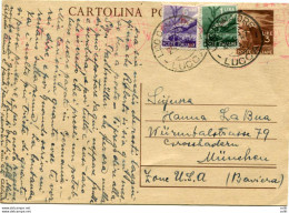 C.P. Democratica Lire 3 N. C 131 Viaggiata Per L'estero - Stamped Stationery