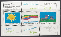 FINNLAND  Block 7, Postfrisch **, Kinderzeichnungen, 1991 - Blokken & Velletjes