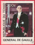 N° Yvert & Tellier 328 - République Du Tchad (1977) - (Oblitéré) - Général De Gaulle (5) - Ciad (1960-...)