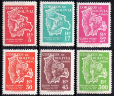Bolivia 1954 ** Never Hinged CEFIBOL 612-17 Revolution Of 1953:Events (I), First Anniversary Of The Agrarian Reform - Bolivia