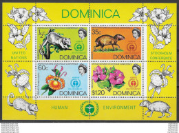 1972 Dominica Flora And Fauna Mini-sheet 4v. MNH SG. N. MS 356 - Other & Unclassified