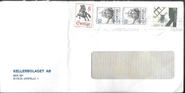 Sweden Jaerfaella Cover Mailed To Austria 1973. Windmill Ship Stamps - Brieven En Documenten