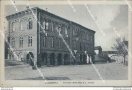 Bo769 Cartolina Castelspina Palazzo Municipale E Scuole Alessandria Guarda Retro - Alessandria