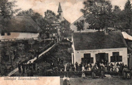 Szarvaskend (Körmend), 1900s, "Isten Hozott" Felirat, ünnepség, Hotel és Fogyasztási Szövetkezet üzlete, Travelled - Hungary