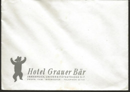 Enveloppe Illustrée Pour Un Hôtel D'Innsbruck HOTEL GRAUER BÄR - Ohne Zuordnung