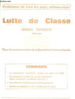 Lutte De Classe/Class Struggle N°1 1er Juin 1972 - Introduction - Le Mouvement "gauchiste" Quatre Ans Après Mai 1968 - E - Autre Magazines