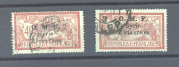 Syrie  :  Yv  68-68a  (o)   Avec Un 2 éloigné De Piastres - Used Stamps