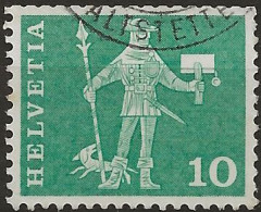 Suisse N°644A (ref.2) Issu De Roulette, Pas De Point Sur La Pique De La Lance - Used Stamps