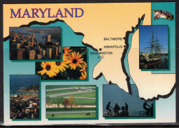 Maryland, Greetings From, Multi-view, Map, New - Gruss Aus.../ Grüsse Aus...