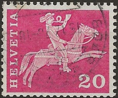 Suisse N°646A (ref.2) Issu De Roulette, 9 Points Sur Le Harnais - Used Stamps