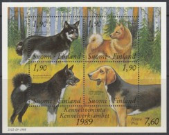 FINNLAND  Block 5, Postfrisch **, 100 Jahre Bund Finnischer Hundezüchter, 1989 - Blocs-feuillets