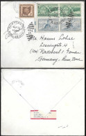 USA New York Cover Mailed To Germany 1953. 15c Rate. Ohio Washington Territory Stamps - Marcofilie
