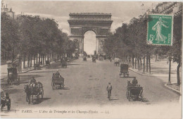France - Paris - L' Arc De Triomphe Et Les Champs-Elysees - TCV - Anime - Autres & Non Classés