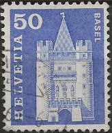 Suisse N°651A (ref.2) Issu De Roulette, Deux Trais Dans Le Coin Droit De La Voûte - Used Stamps