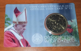 0.50 Euros Vatican 2021 En Coincard N° 12 BU - Vaticaanstad