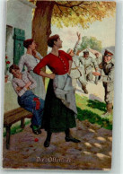 39871641 - Landser In Uniform Stuermen Auf Drei Dorfschoenheiten Zu Serie Immer Fachmann Nr. 3 Feldpost 2. Bayer. Ers.- - Guerre 1914-18
