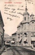 Veszprem, Szabadsagter, 1910, Travelled, Szabadság Tér, Hungary, Kirche, Church, - Hungary