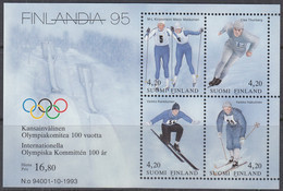 FINNLAND  Block 11, Postfrisch **, 100 Jahre Internationales Olympisches Komitee (IOC) - Finnische Olympiasieger, 1994 - Blocks & Kleinbögen