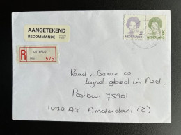 NETHERLANDS 1996? REGISTERED LETTER OTTERLO TO AMSTERDAM NEDERLAND AANGETEKEND - Storia Postale