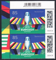 !a! GERMANY 2024 Mi. 3835 MNH Vert.PAIR From Upper Left Corner - UEFA European Football Championship 2024 In Germany - Unused Stamps