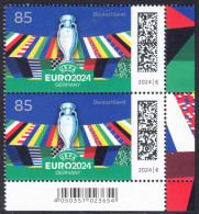 !a! GERMANY 2024 Mi. 3835 MNH Vert.PAIR From Lower Right Corner - UEFA European Football Championship 2024 In Germany - Neufs