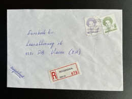 NETHERLANDS 1995 REGISTERED LETTER ROOSENDAAL TO VIANEN 24-11-1995 NEDERLAND AANGETEKEND - Storia Postale