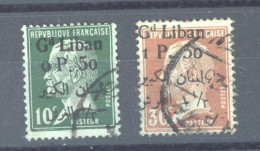 Grand Liban  :  Yv  39 + 41  (o) - Used Stamps