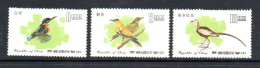 TAIWAN - 1977  BIRDS SET OF 3 MINT NEVER HINGED - Unused Stamps