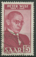 Saarland 1950 10. Todestag Von Peter Wust 290 Gestempelt - Used Stamps