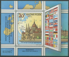 Ungarn 1983 KSZE Budapest Landkarte Europas Block 163 A Postfrisch (C92607) - Blocchi & Foglietti