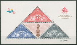 Spanien 1992 Entdeckung Amerika `Santa Maria' Block 42 Postfrisch (C91665) - Blocs & Feuillets