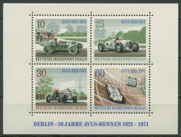 Berlin 1971 50 Jahre AVUS-Rennen Block 3 Postfrisch (C16735) - Unused Stamps