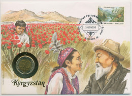 Kirgisien 1992 Folklore Landschaft Numisbrief Mit 50 Rubel Russland (N549) - Russland
