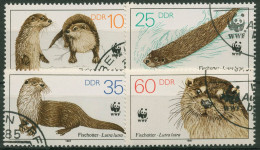 DDR 1987 WWF Tierschutz Fischotter 3107/10 Gestempelt - Used Stamps