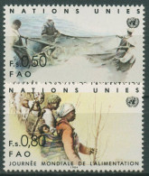 UNO Genf 1984 Welternährungstag Fischfang Aufforstung 120/21 Postfrisch - Ungebraucht
